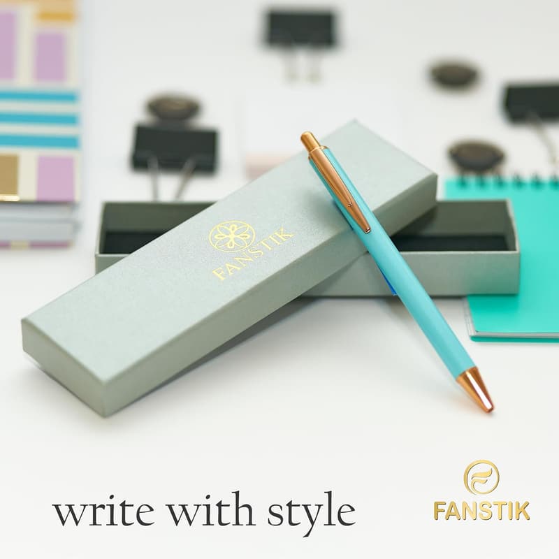 Personalized Luxury Ballpoint Pens Set in Pastel Colors for Women