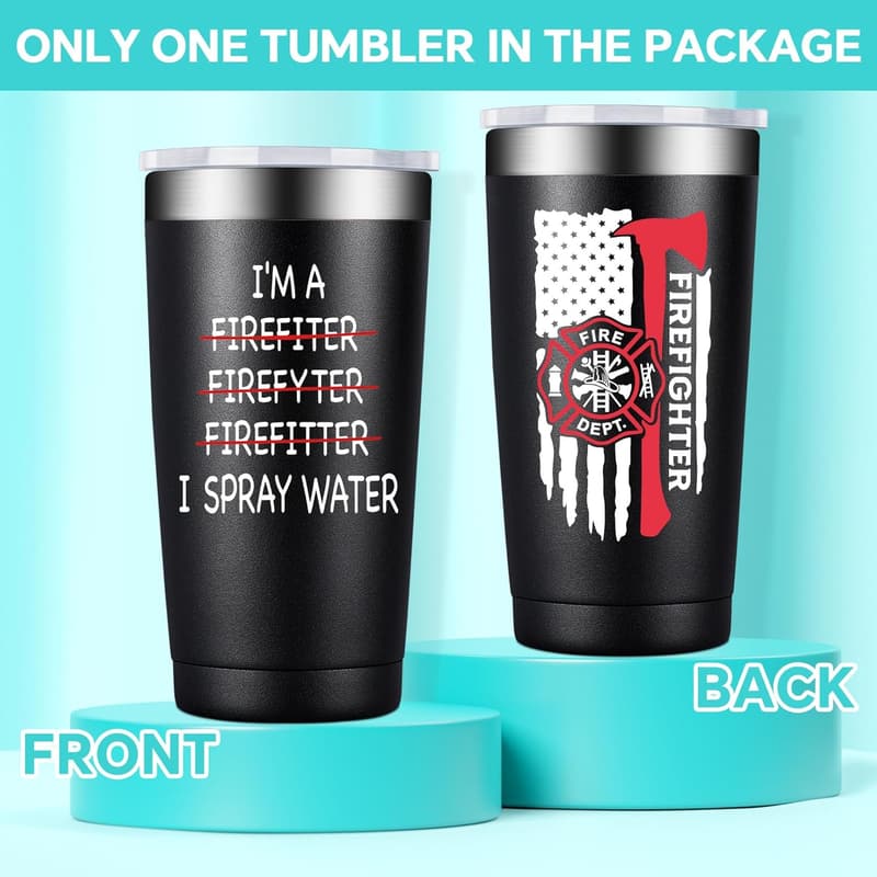 Firefighter Father's Day Gift - 20oz Tumbler for Men & Women
