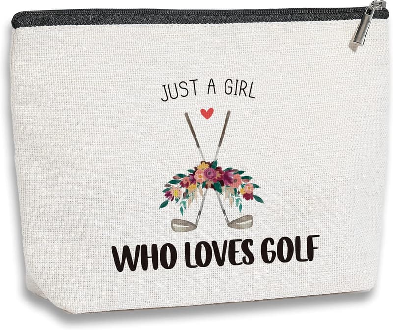 Golf Makeup Bag - Inspirational Gift for Women Golfers