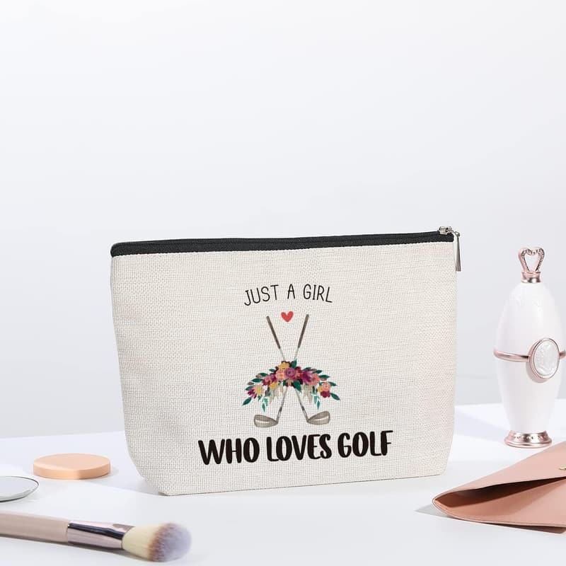 Golf Makeup Bag - Inspirational Gift for Women Golfers