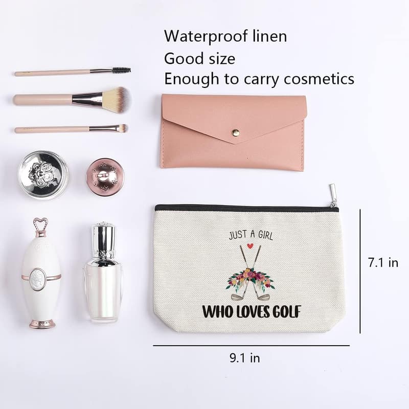 Golf Makeup Bag - Inspirational Gift for Women Golfers
