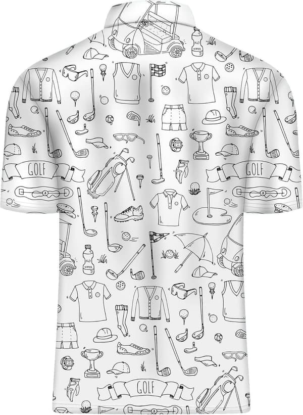 Men's Hawaiian Golf Polo Shirt - Funny Dry Fit