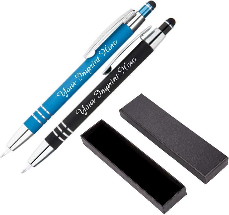 Personalized Pen Gift Set with LED Flashlight - 2 Pack