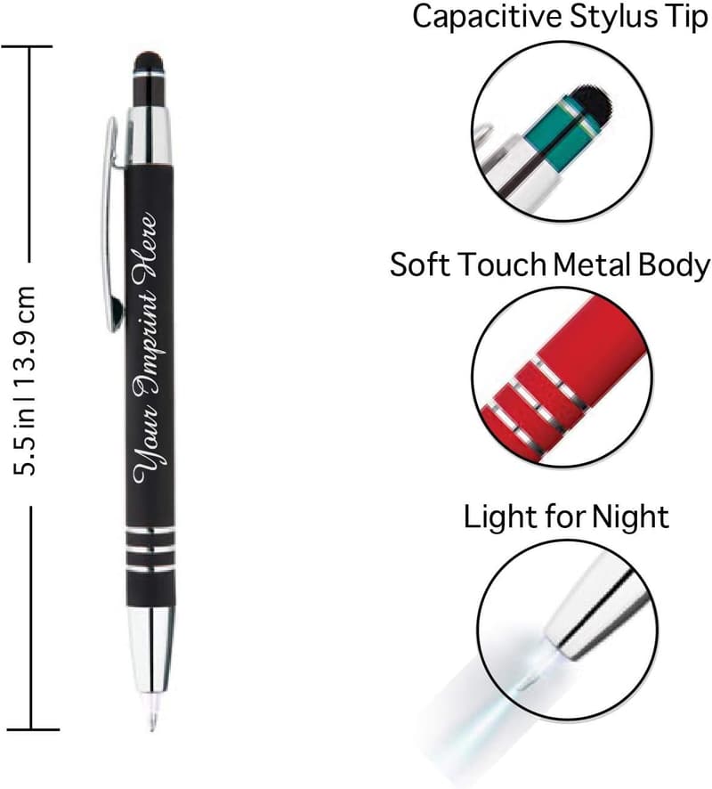 Personalized Pen Gift Set with LED Flashlight - 2 Pack