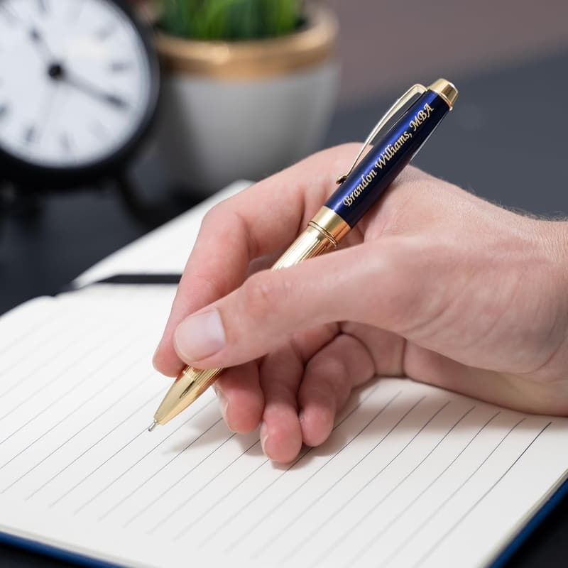Personalized 18K Gold-Plated Pen Set with Engraving