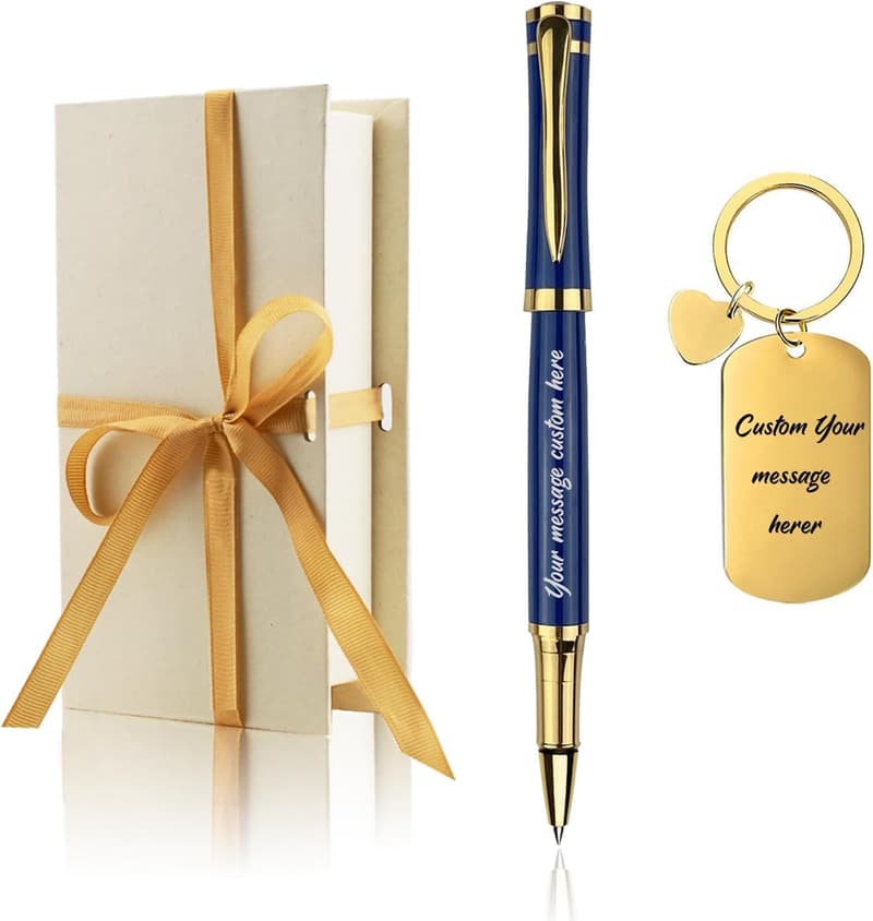 Personalized Pen & Keychain Gift Set for Colleagues