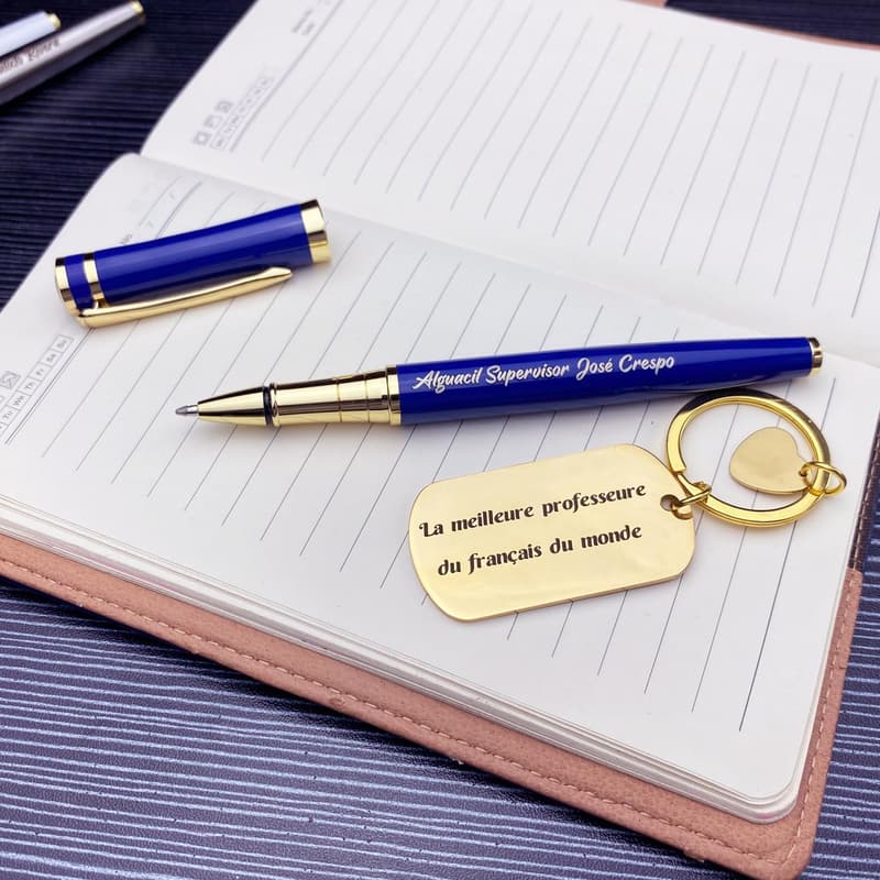Personalized Pen & Keychain Gift Set for Colleagues