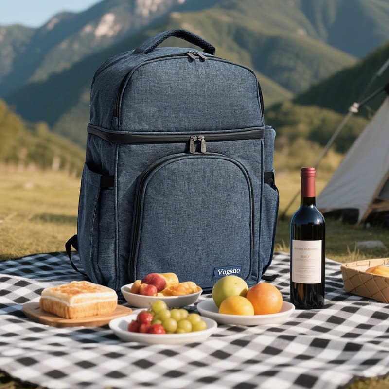 Couples' Picnic Set with Insulated Cooler & Blanket