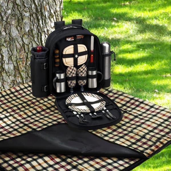 2-Person Picnic Backpack with Cooler & Coffee Service