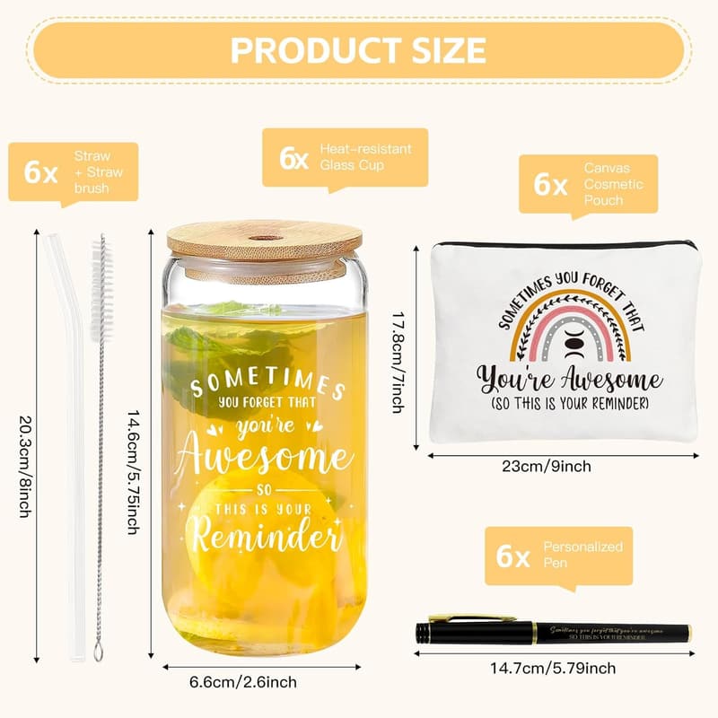 Employee Appreciation Thank You Gift Set – Can Glasses & Accessories