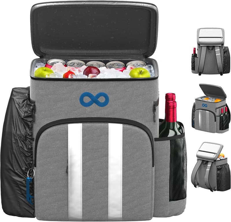 Insulated Backpack Cooler with 54 Can Capacity - Leakproof for Picnics