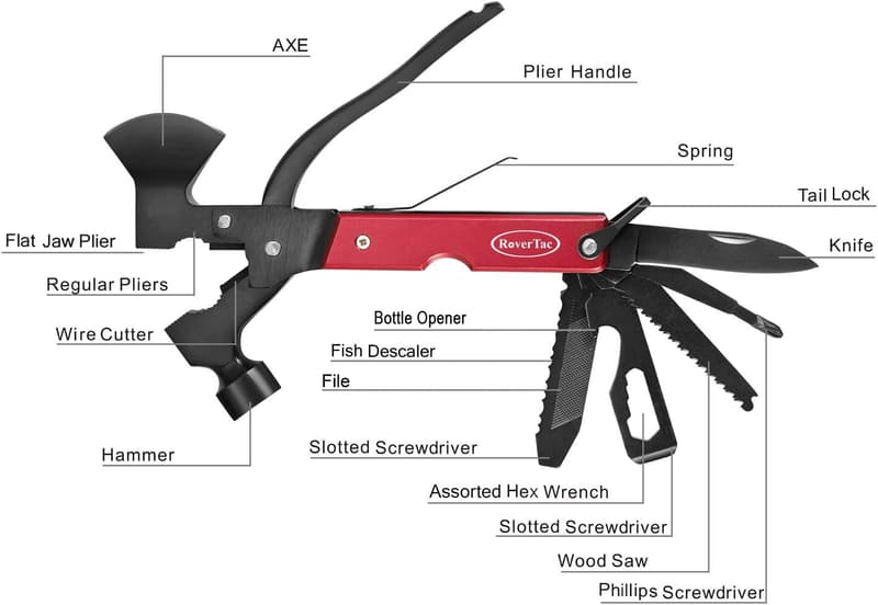 Camping Axe Multitool – 14-in-1 Essential Gear for Men