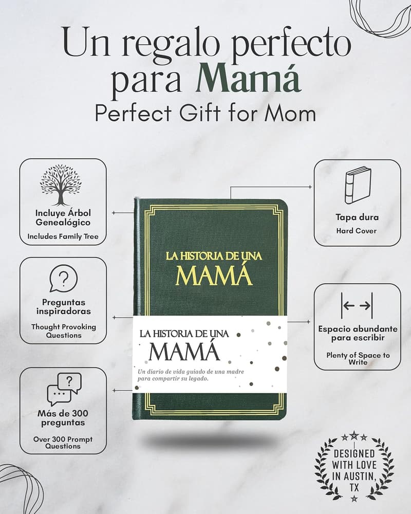 Personalized Mother's Day Question Journal: 250+ Prompts