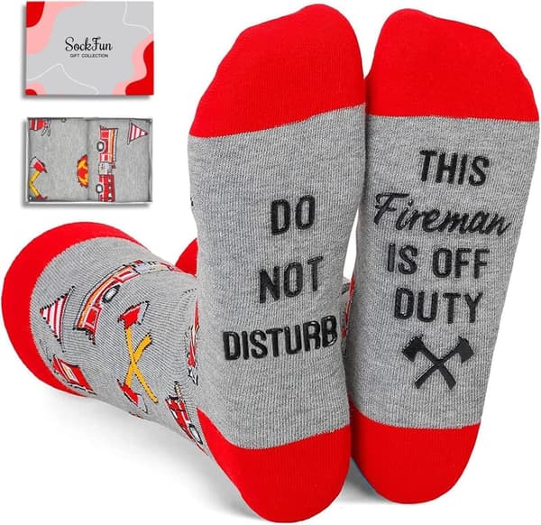 Firefighter Graduation Socks for Bakers