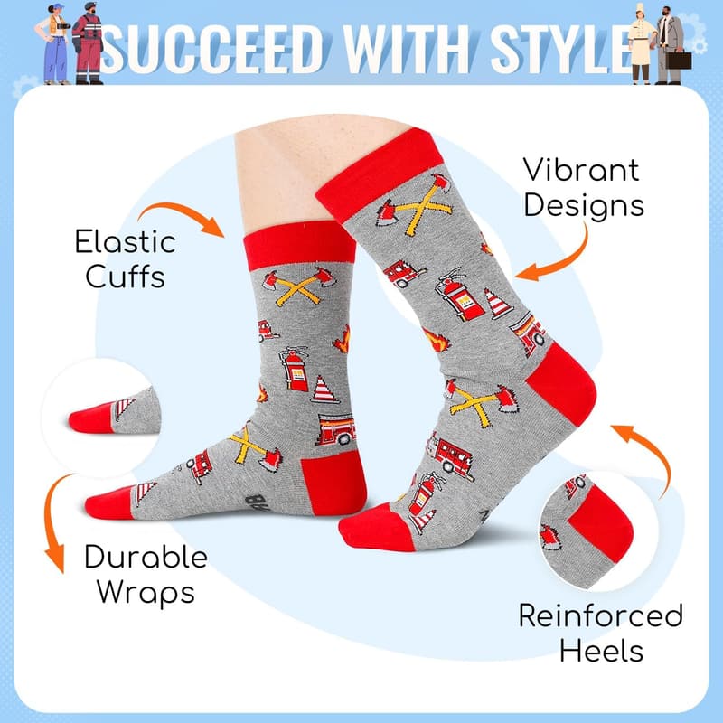 Firefighter Graduation Socks for Bakers