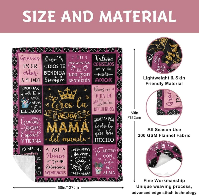 Birthday Blanket for Mom - 50