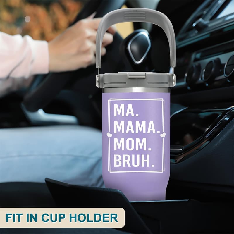 Mother's Day 30oz Travel Tumbler with Handle & Straw