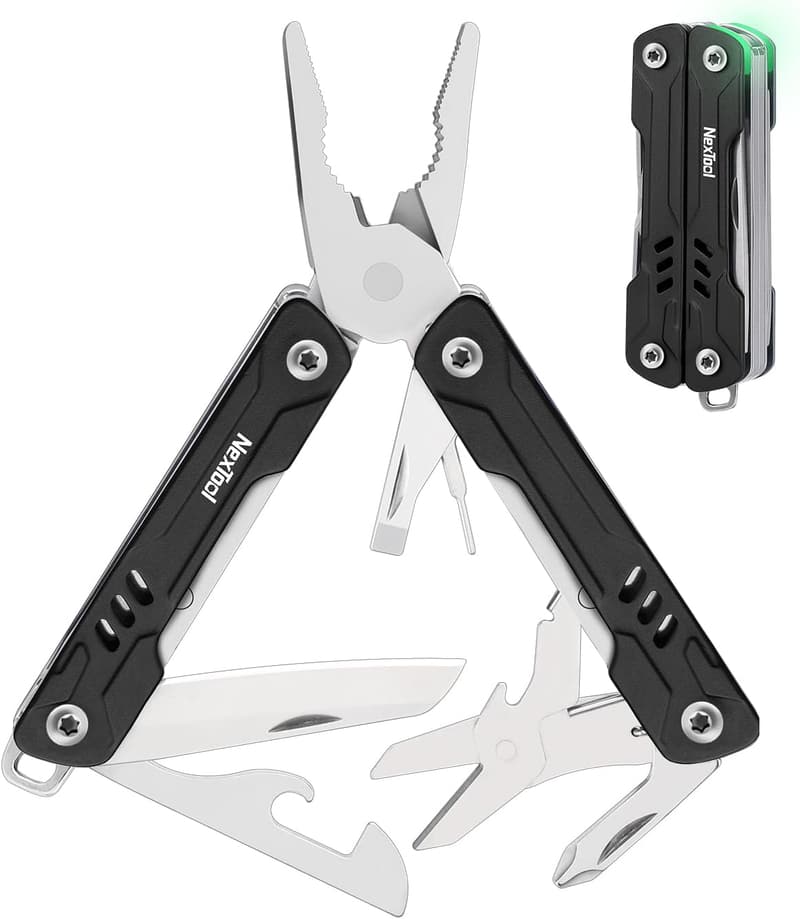 Compact 11-in-1 Multitool Keychain for Men - Ideal for DIY & Travel