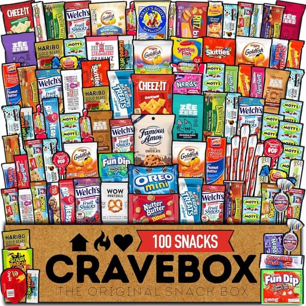 Father's Day Snack Box Variety Pack - 100 Count Care Package