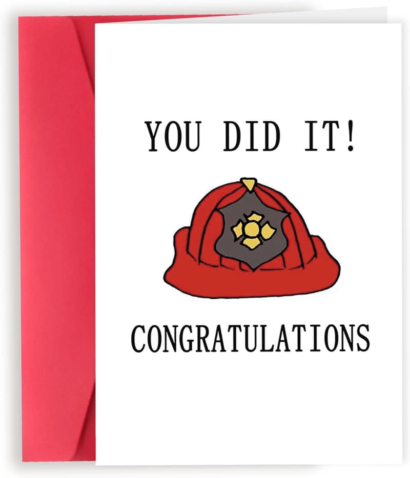 Firefighter Graduation Card for Academy Students