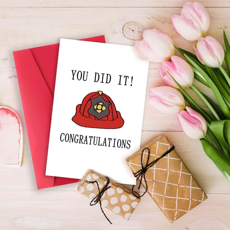 Firefighter Graduation Card for Academy Students