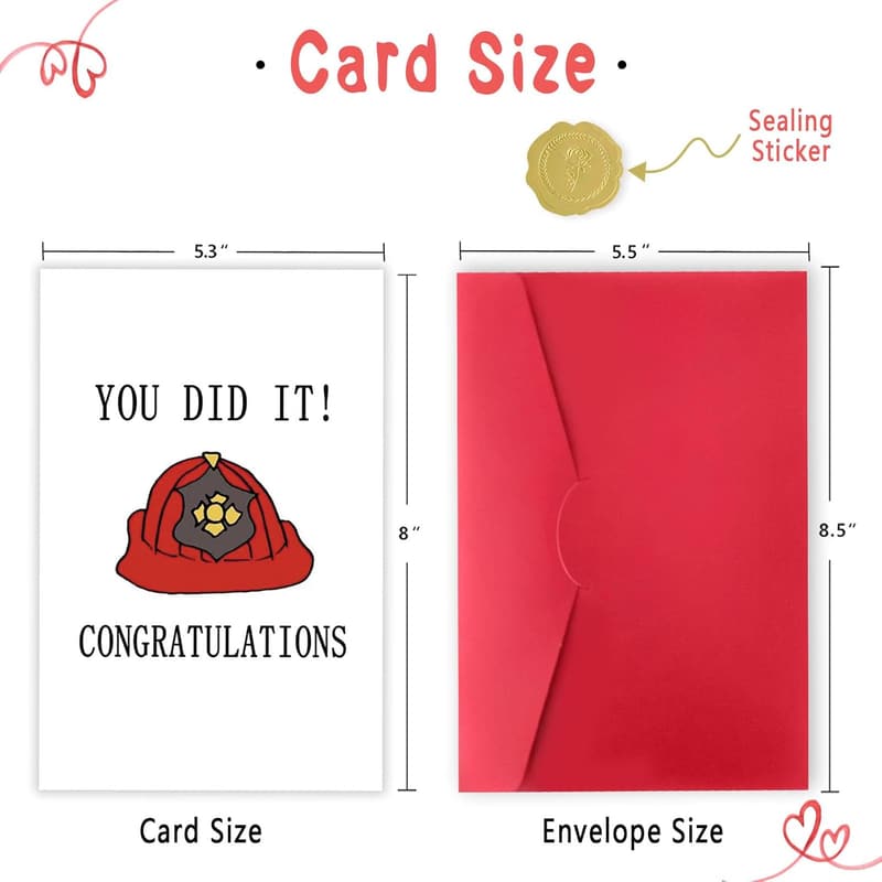 Firefighter Graduation Card for Academy Students