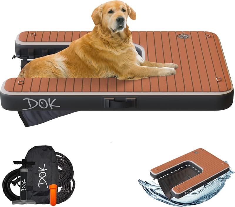 Inflatable Dog Dock Platform - Non-Slip EVA Foam & Ramp