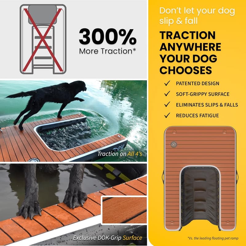 Inflatable Dog Dock Platform - Non-Slip EVA Foam & Ramp