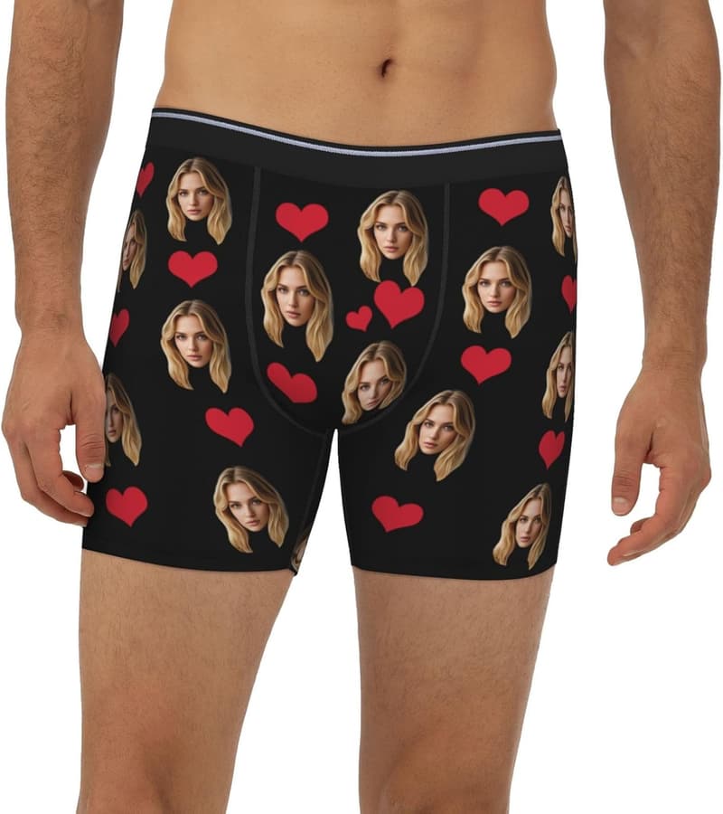 Customized Boxers for Men with Personalized Face Print