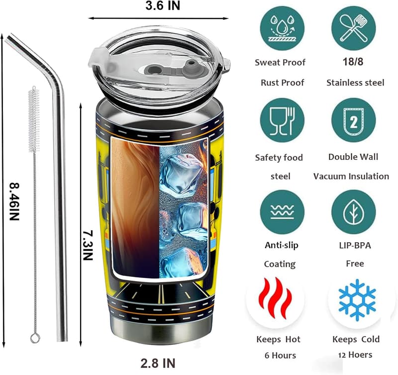 Bus Driver Appreciation - Personalized Stainless Steel Tumbler