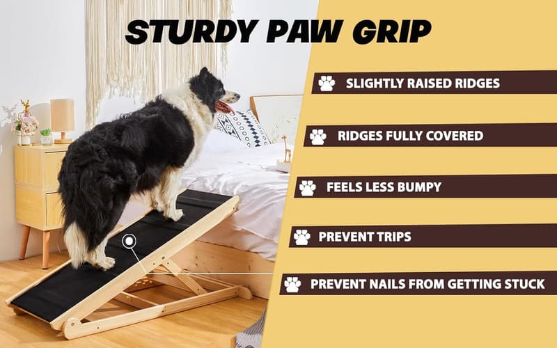 Adjustable Dog Ramp with Non-Slip Rubber Mat - 41