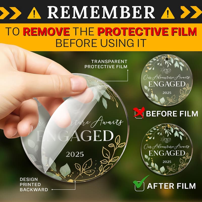 2025 Engagement Ornament - Acrylic Gift for Couples