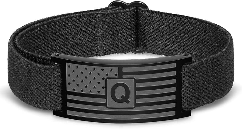 Patriotic Stainless Steel Initial Bracelet for Boys