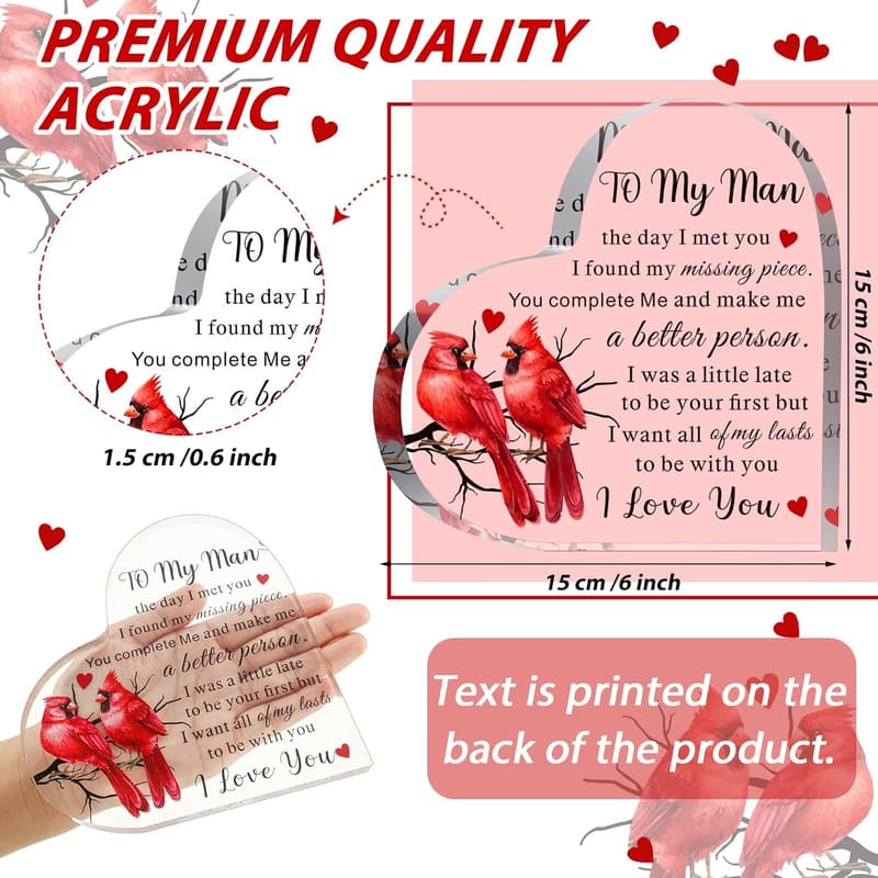 Anniversary Gift for Him - I Love You Keepsake for Boyfriend