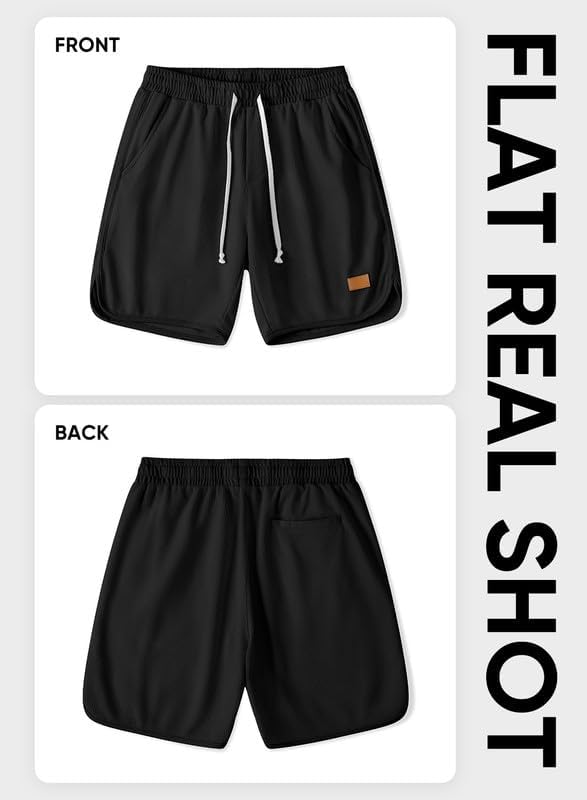 Men's Elastic Waist Athletic Shorts for Beach & Gym