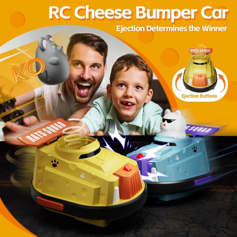 Remote Control Ejecting Bumper Cars – Fun Toys for Kids 3-7