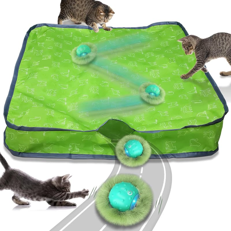 Interactive Moving Cat Ball Toy with Chirping Sounds