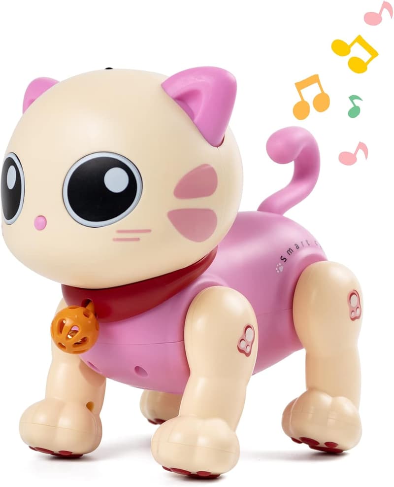 Interactive Robot Cat Toy for Kids, Remote Control, Birthday Gift