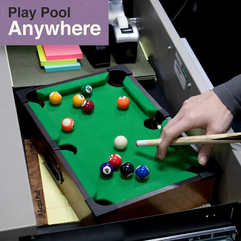 Mini Pool Table Billiard Set for Travel and Home Use
