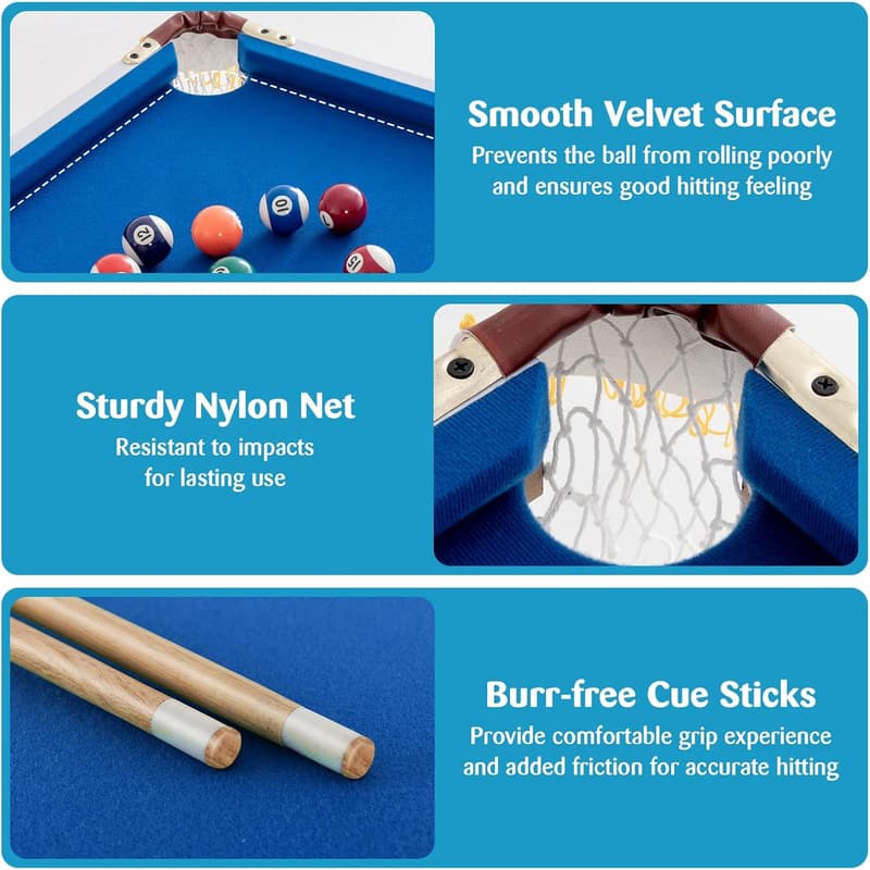 Folding Snooker Table - Engineered Wood Construction
