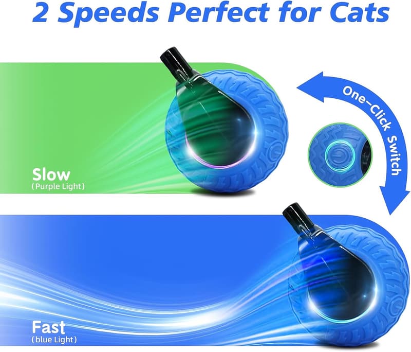 Interactive Speedy Ball Cat Toy Set for Indoor Cats