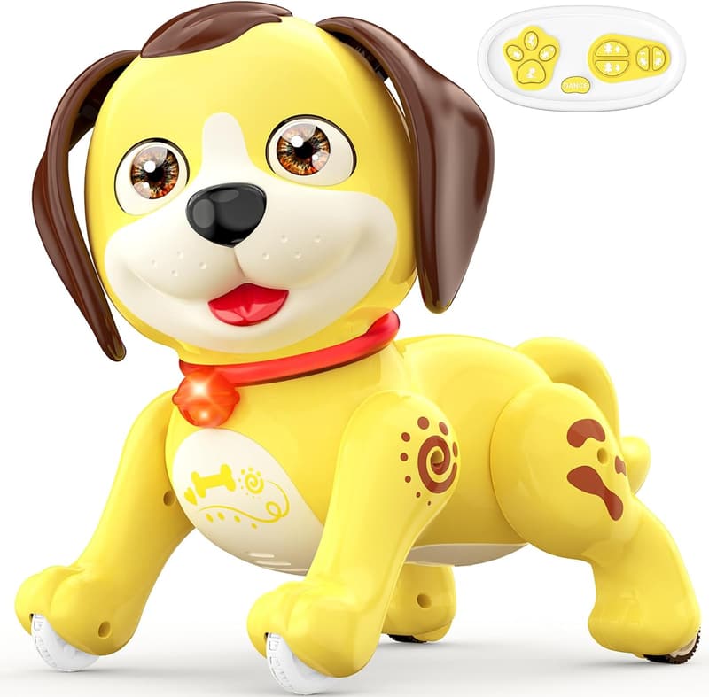 Interactive Rechargeable Robot Dog Toy for Kids Ages 5-7