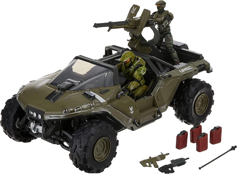 Halo 4 Master Chief & UNSC Marine Action Figures with Warthog Vehicle