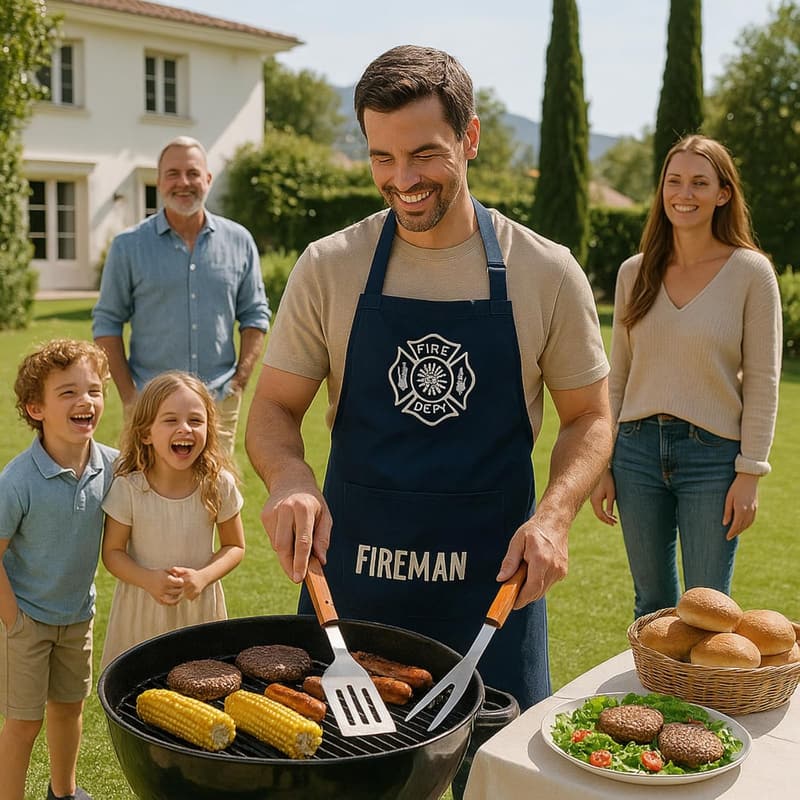 Father's Day BBQ Grilling Set - 4-Piece Stainless Steel Tools