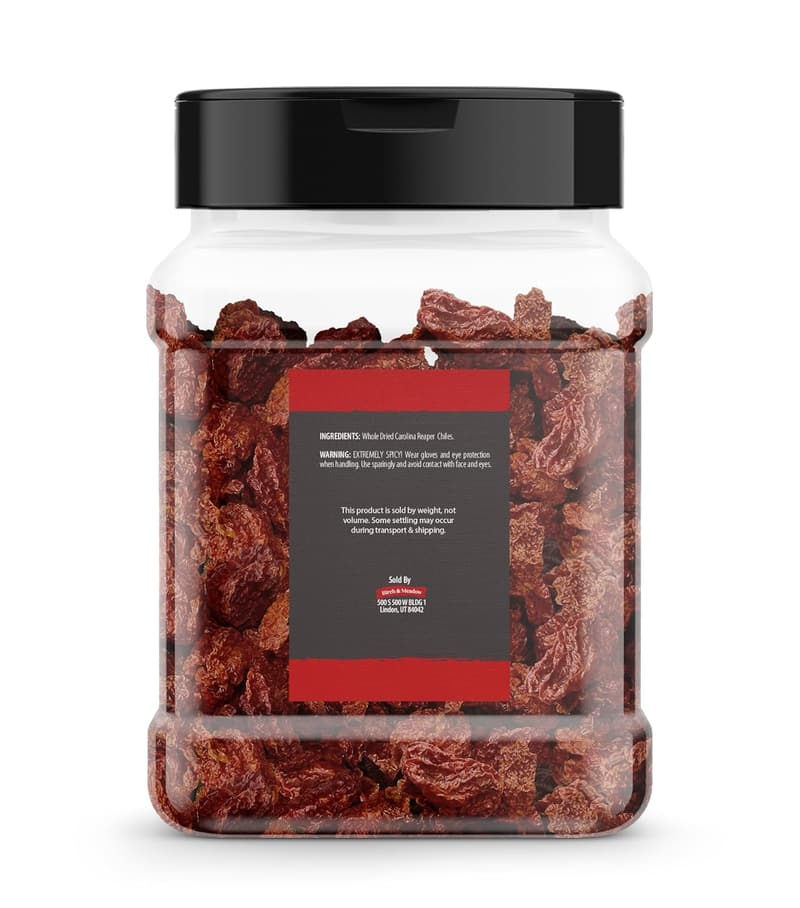 Carolina Reaper Peppers - 16 Count, Whole & Dried, Extra Hot