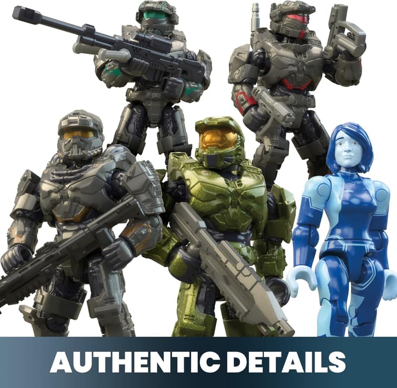 Mega Halo Vehicle Building Set: FLEETCOM Warthog ATV with 5 Figures