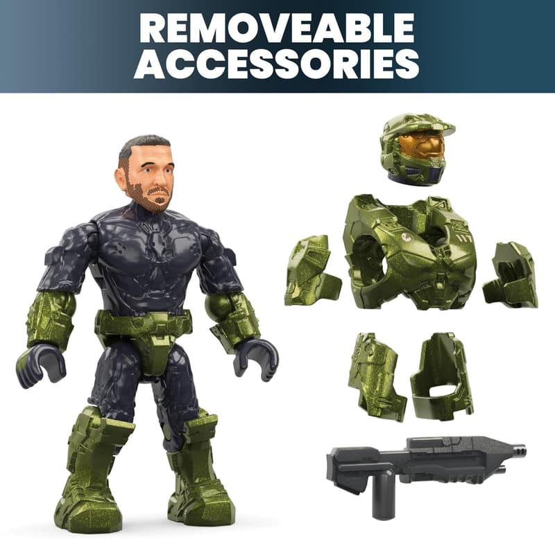 Mega Halo Vehicle Building Set: FLEETCOM Warthog ATV with 5 Figures