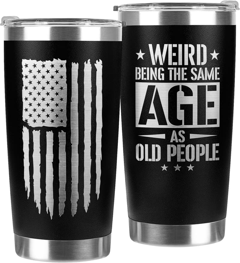 Funny 20oz Tumbler - Unique Gifts for Dad's Milestone Birthday