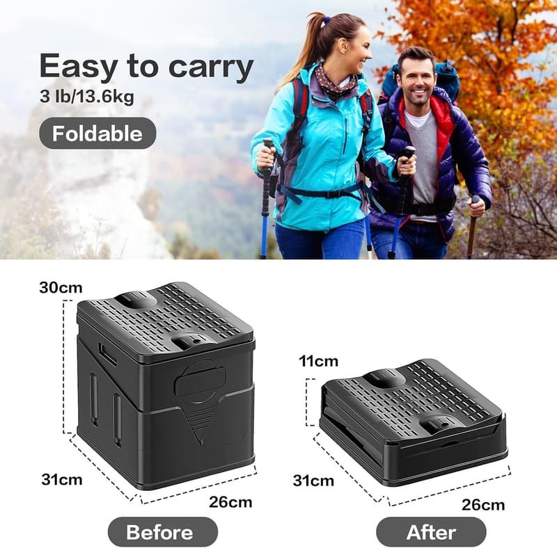 Compact Portable Toilet for Camping and Travel, Black