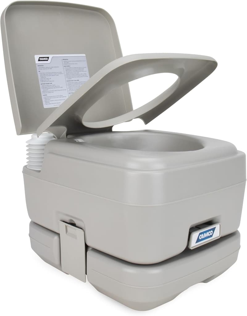 Portable 2.6-Gallon Toilet with Detachable Tank & Easy Transport